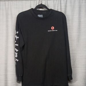 Primitive Black Long Sleeve Tee with White Sleeve Design